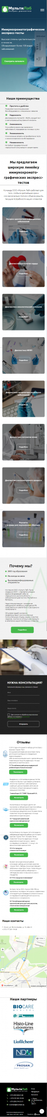 Главная страница на мобайле
