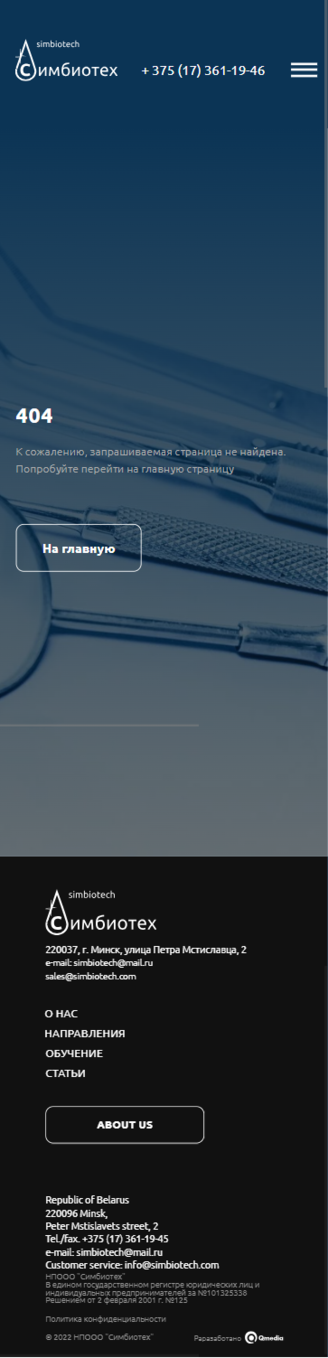 Страница 404 на мобайле