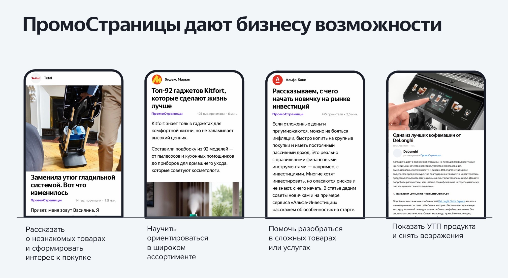 Возможности ПромоСтраницы 