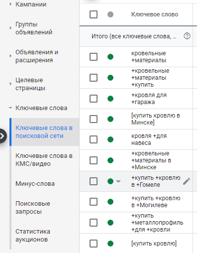 Сбор семантического ядра для рекламы строительной компании в Google
